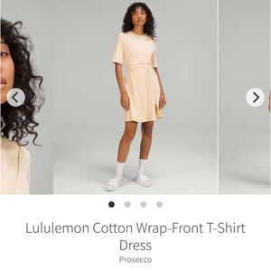 lululemon athletica Prosecco Cotton Wrap-Front Mini Dress - Pale Peach